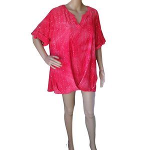 New Sami & Jo sequined, embroidered 2X top